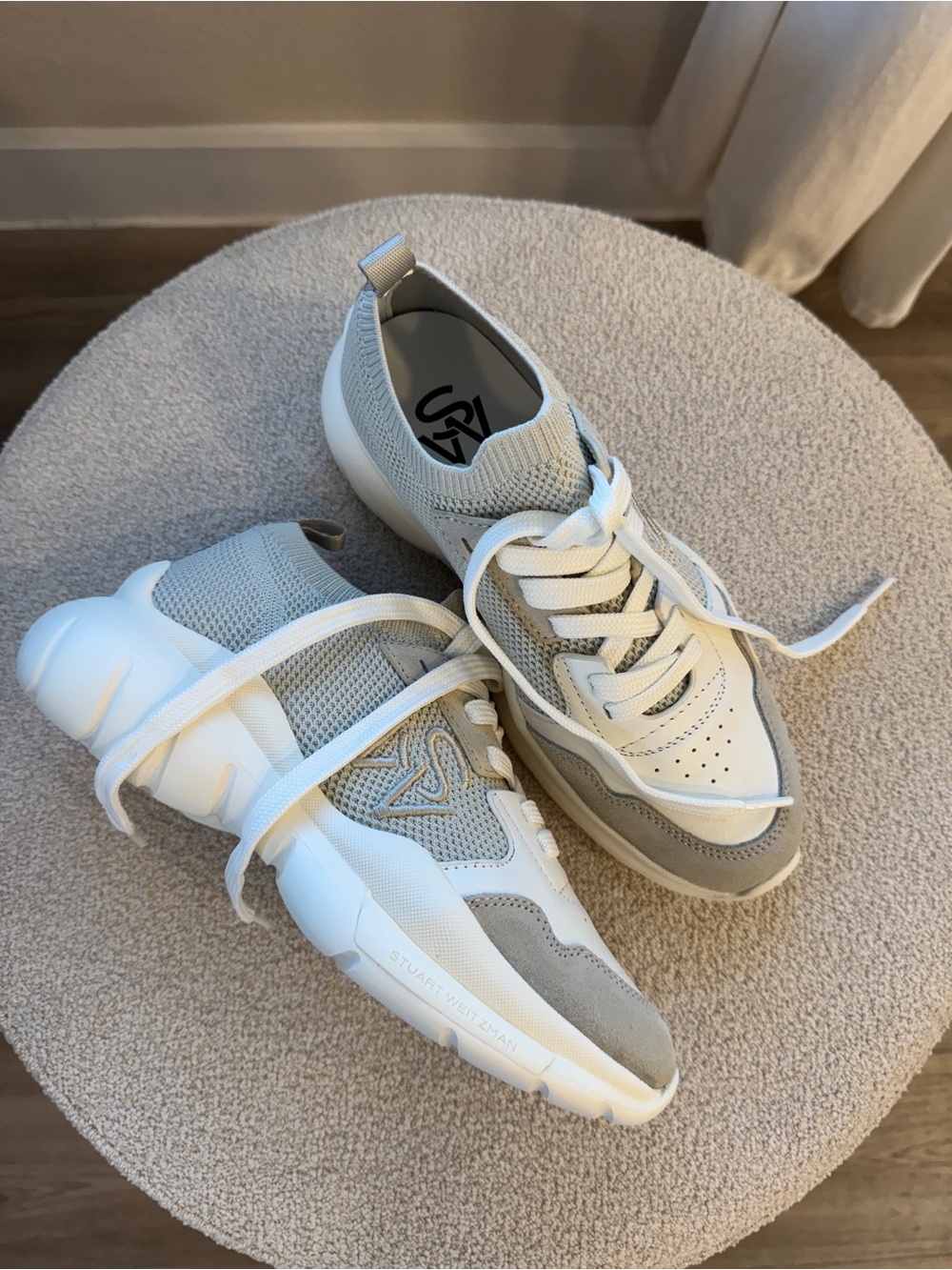 Stuart Weitzman 5050 Sneakers Size 5 Light Beige